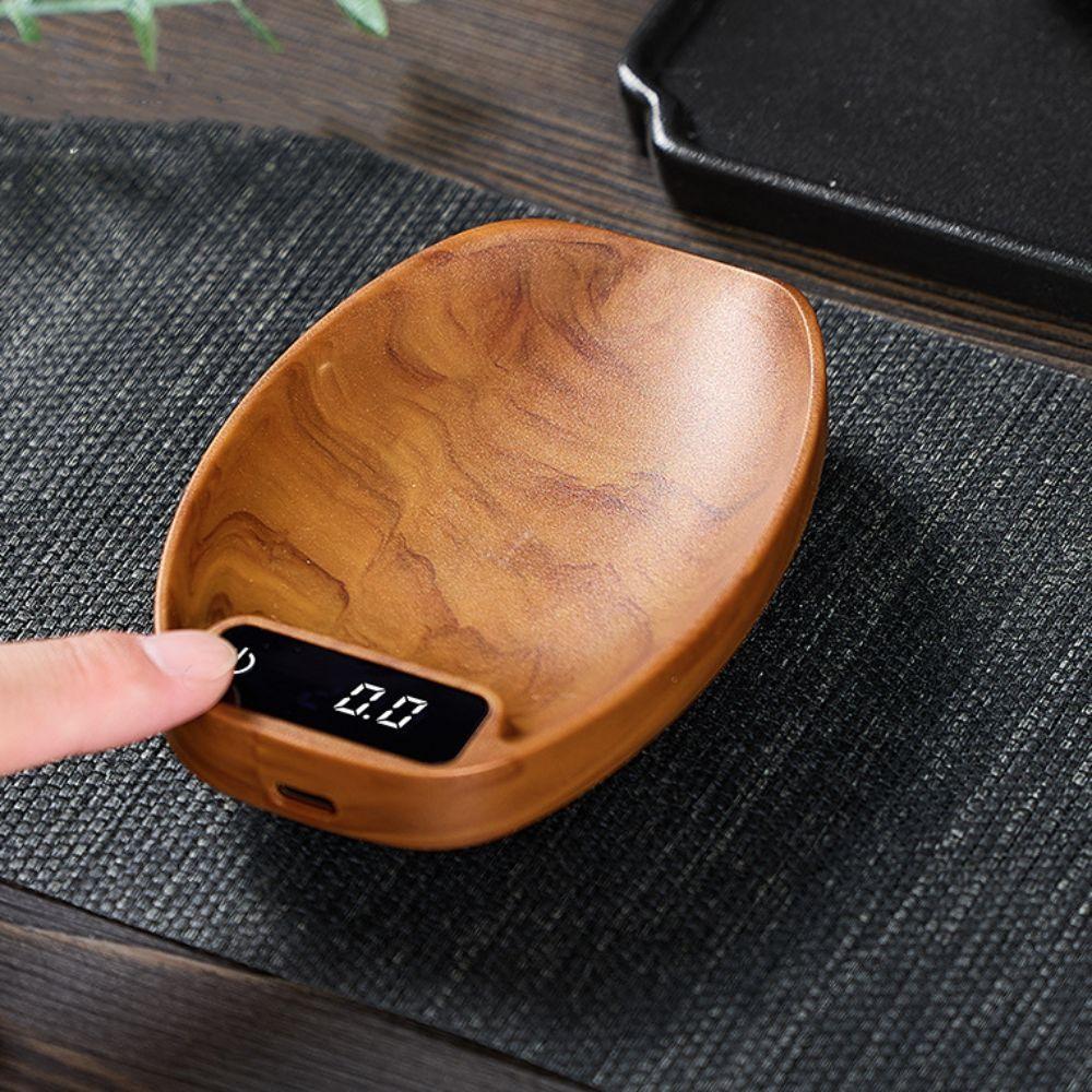 Tortoise Shell Pattern Electronic Tea Scale Touchscreen Digital Scale Coffee Bean Tray  Cooking