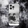 Чехол для телефона L-Lee K-Know и H-Han Для iPhone 16,15,14,13,12,11,Pro,Max,Plus,X,XS,SE,E,Mini, Мягкий силиконовый Черный чехол