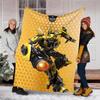 1pc Bumblebee3 Theme Blanket - Digital Print, Polyester, Cozy for All Seasons, Perfect for Outdoor, Camping, and Travel