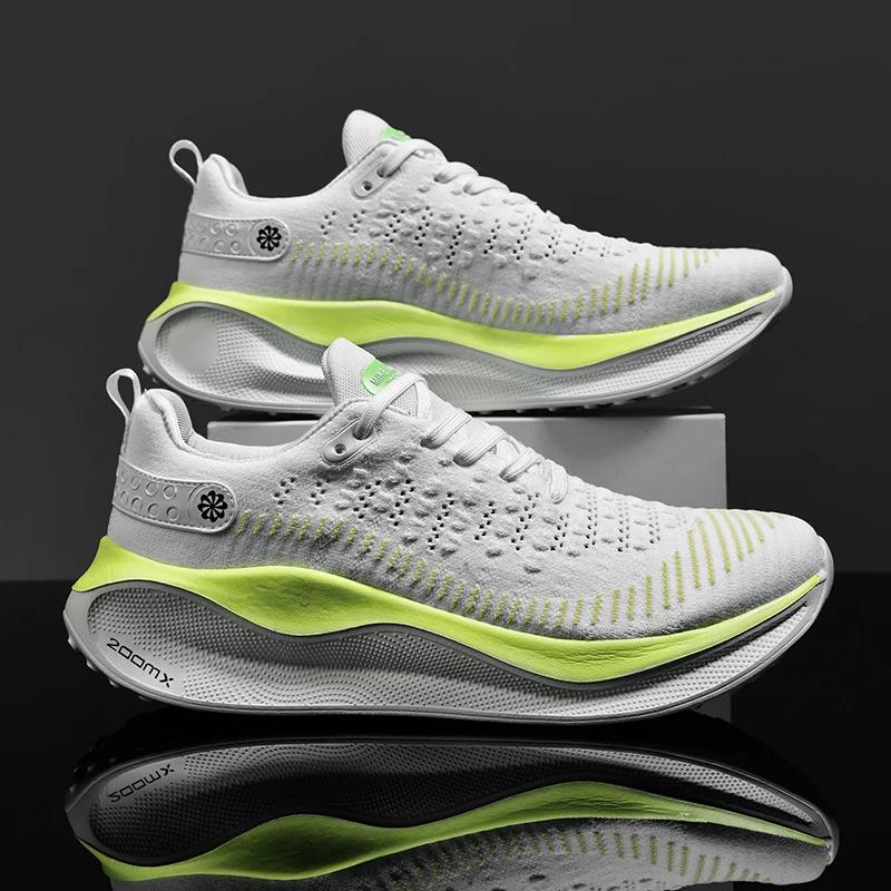 Men'S Cushioning Running Eva Midsole Shock Absorption Lightweight Breathable Mesh Sports Sneakers Health And Walking