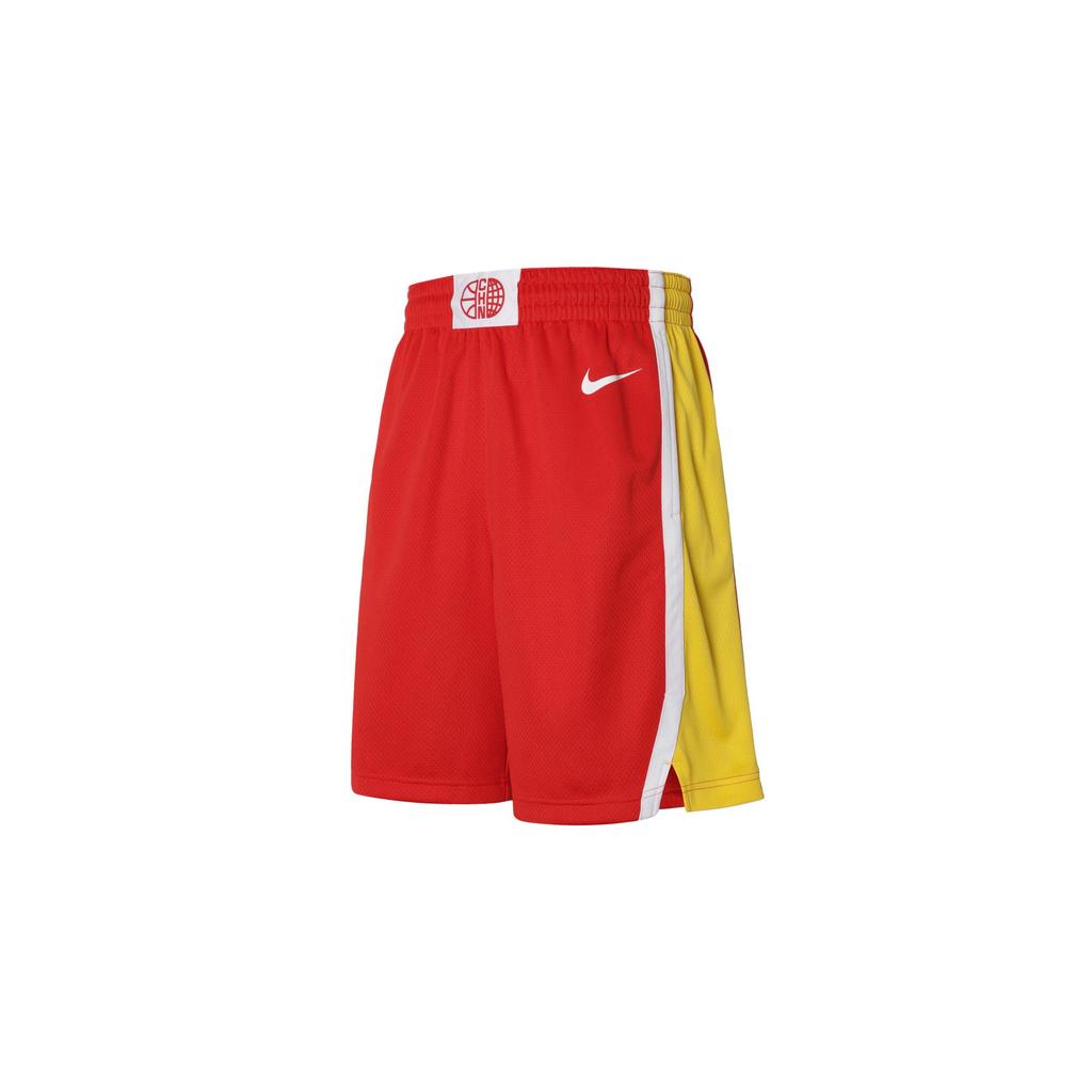 Nike Баскетбольные шорты мужские специальной серии выездной формы команды Китая Цвет: Космический красный/Желтый для путешествий FQ0389-637