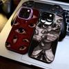 Жуткий Страшный Красный Глаз Лицо Чехол для Телефона Для iPhone 17,16,15,14,13,12,11 Plus,Pro Max,XS,Красочный Серебристый Черный Чехол