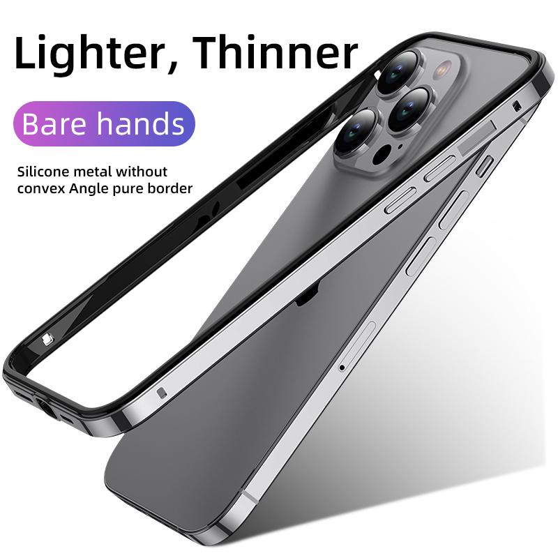 Алюминиевый металлический силиконовый чехол-бампер для Apple IPhone 15 14 Plus 13 Pro Max 12 11 XR XS X 7 8 SE 2022 2020 Бронированный противоударный чехол