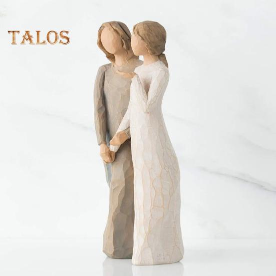 Resin Sister Figurine Tabletop Sisterhood Friendship Ornament Living Room Bedroom Decor Girls Sisterly Love Sculpture for Sister Friends Gift