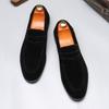 Men's Casual Shoes Suede Loafers Slip On Leather Shoes Soft Solid Dress Shoes Wedding Flats Plus Size Business Men Shoe