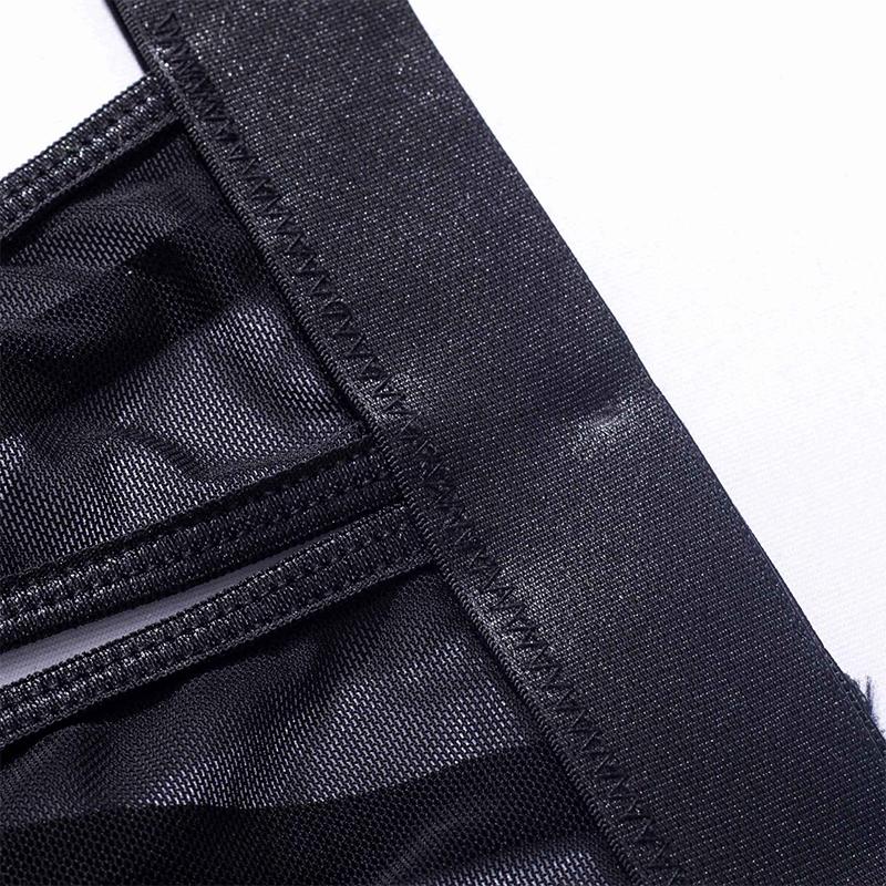 Aduloty Сексуальное эротическое белье, соблазнительная сетчатая марля, полые перспективы, увеличенное кольцо на шею, железное кольцо, соблазнительный женский комплект нижнего белья