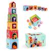 DJECO Tapani Farm Stacking Building Educational Toy for Ages 1 18 2 and 3 Years Boys and Baby Summer Vacation Blocks, Year, Months, Years, Old, Girls,