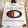 1PC Feyenoord Custom Name Patterned Flannel Blanket Suitable For All Seasons For Home Decor Warmth And Comfort Gifts Holiday Present