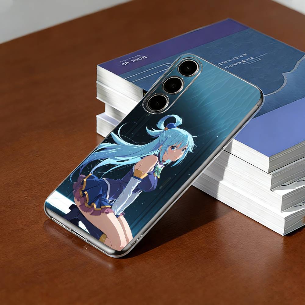 A-Aqua Аниме KonoSuba S-S Чехол для телефона Прозрачный Силиконовый Мягкий Для SamsungA10,12,20,21S,30,31,40,50,51,52,70,71