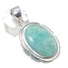 Amazonite Gemstone Handmade 925 Sterling Silver Jewelry Pendant 2.05" p7A71