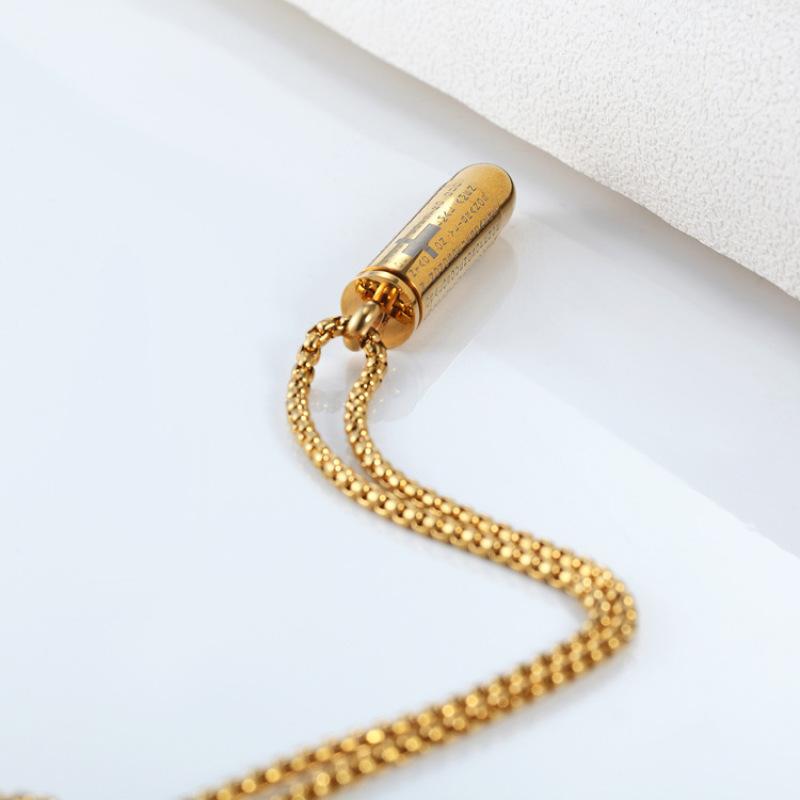 Men's Pendant Can Be Unscrewed To Hold Paper Strips, Crosses, Necklaces, Accessories