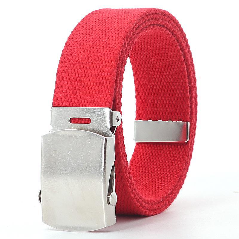 Men's Canvas Military-Style Automatic Buckle Belt, 32mm – Casual, Fashionable, All-Match Design.