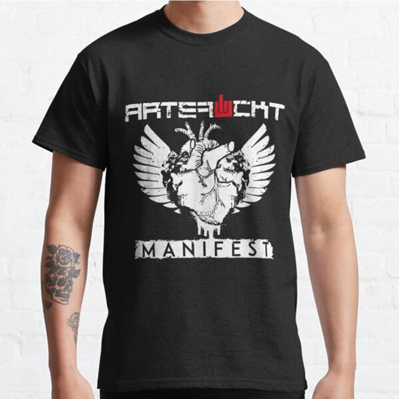 Мужская Модная Повседневная Футболка с Коротким Рукавом Artefuckt Band Черная Оверсайз - Мужская Летняя Хлопковая Футболка с Принтом