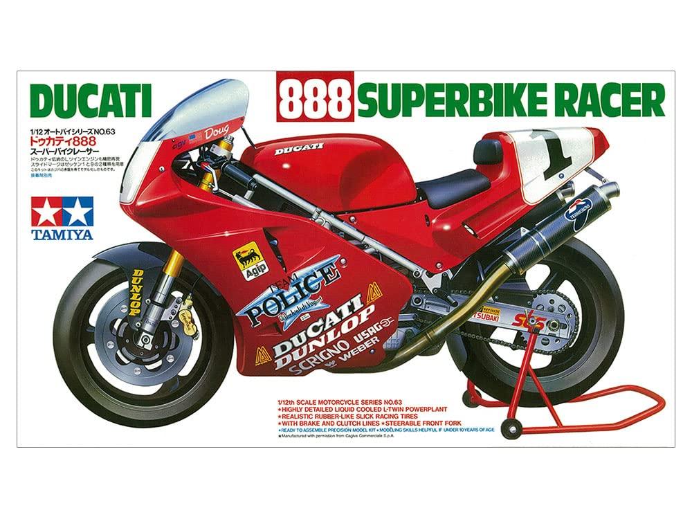 Серия Мотоциклы Tamiya 63 Ducati 888 Superbike Racer Пластиковая модель 14063 1/12 №