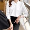 Autumn New Style Commuter Professional Shirt Design Niche Korean Long-sleeved Chiffon Pullover Top for Women