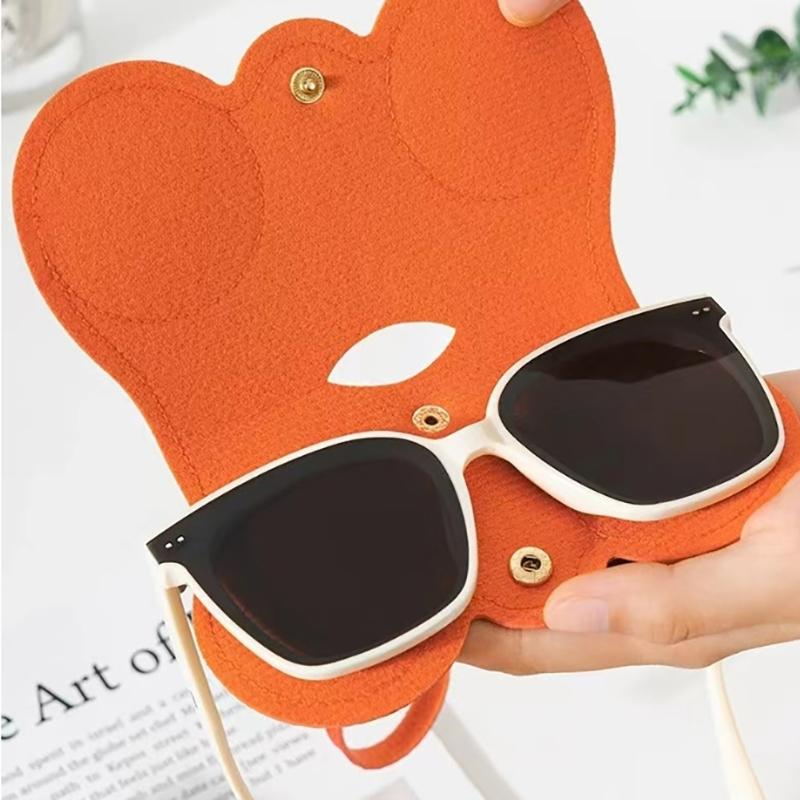 Сумка для солнцезащитных очков из ПУ, Портативный чехол для очков, Защитный чехол для солнцезащитных очков, Милая клипса для очков, Женская минималистичная сумка для очков