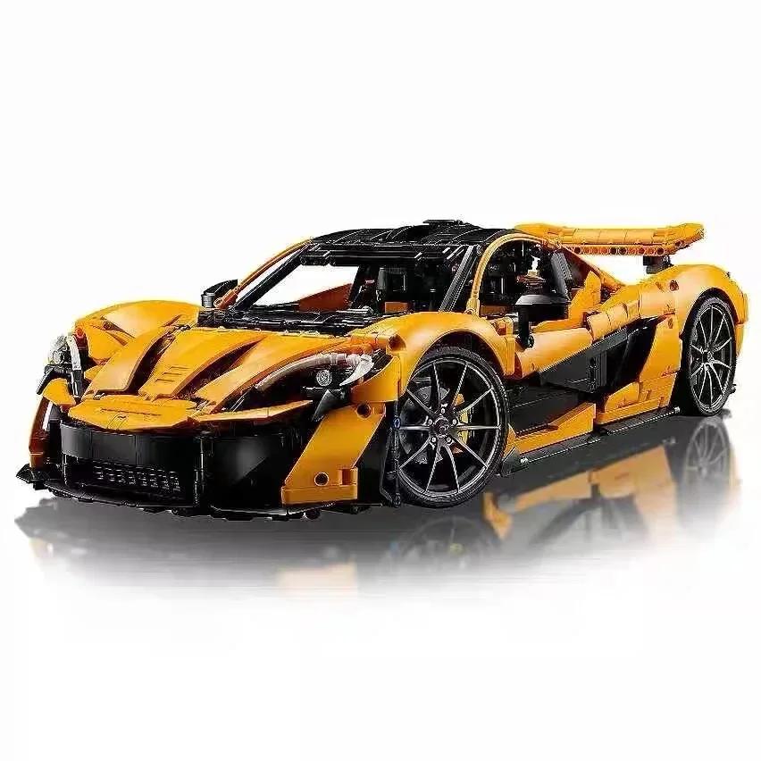 P1 Супер гоночный автомобиль Модель Строительные Блоки 1:8 Сборочный набор кирпичиков Технические игрушки для детей Рождественские подарки