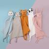 Animal Loveys for Babies Soothing Towel Muslin Security Blanket Panda Rabbit Self-Soothing Anti-Drop Towel for Sleeping Newborns