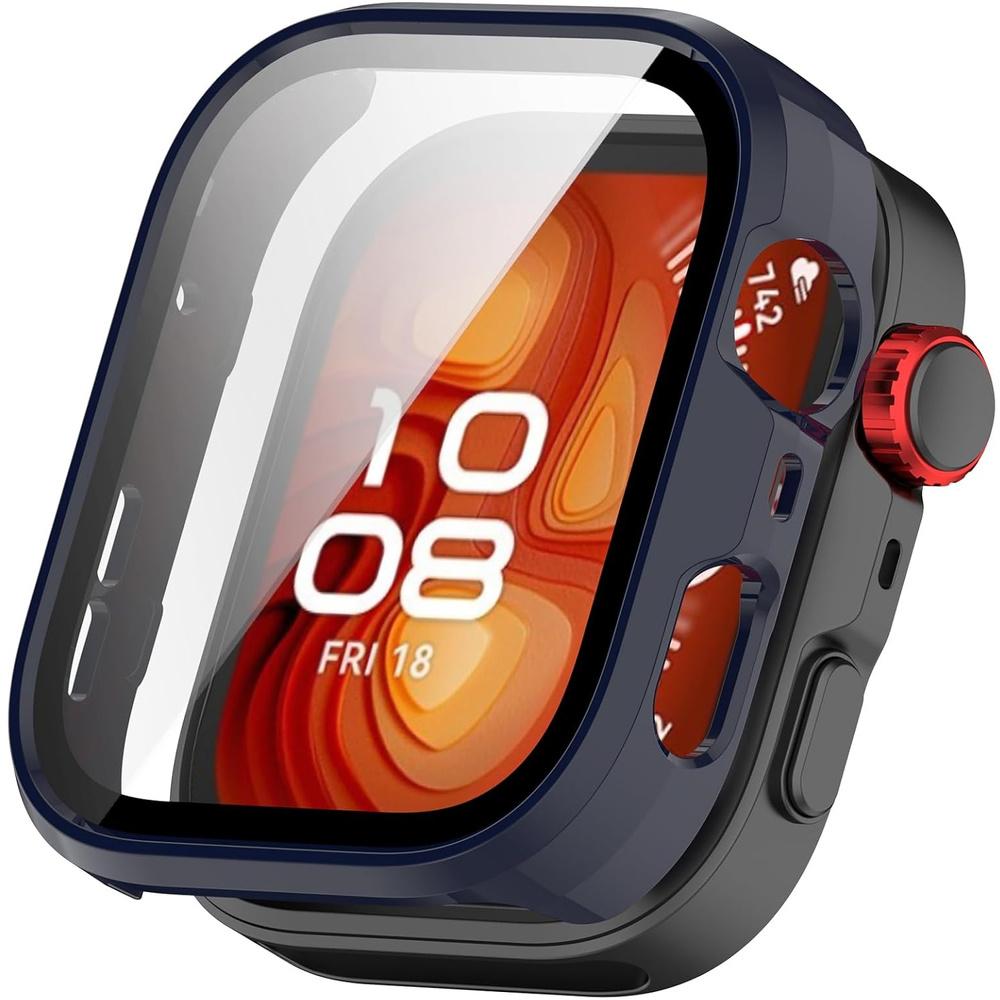 2in1 Case + Tempered Glass for Huawei Watch Fit 4 Pro, Blue