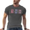 Purple Abstract Tshirt Basic Casual Wear Short Sleeve Top