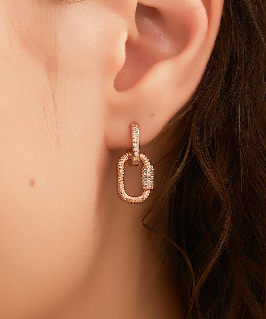 Ellejewelry 14K Gf Bella Серьги-подвески 'Плетеный канат' Elgpee578