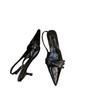 Niche High Heels Red Bag Head Sandals Fairy Shoes 2025 New Spring and Summer Black French Pointed Single Shoes