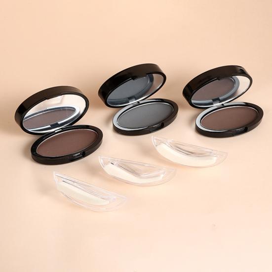 6G Eyebrow Stamp Waterproof Sweatproof Long Lasting Brow Powder 3 Shapes Colors Makeup Brow Stamp for Beginners