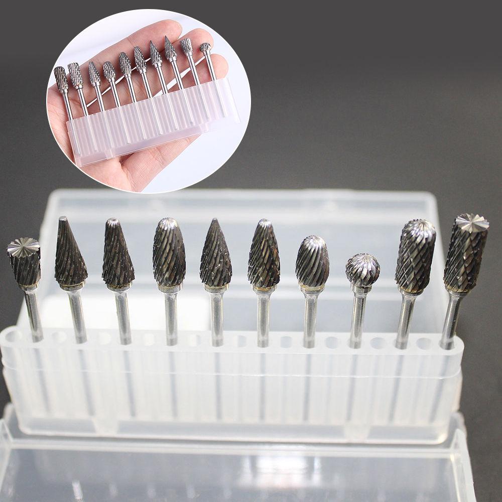 10pcs/box Tungsten Steel Dental Carbide Burs Lab Burs Tooth Drill Dental Lab Materials
