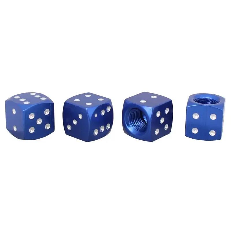 4Pcs/Lot Aluminum Alloy Car-styling AUTO Dice Dust Valve Caps Car Motorcycles Electric Cars Tire Valve Dust Cap Valve Stems 1