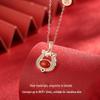 Red Agate Zodiac Horse Necklace for Women - Sterling Silver, Chinese Style 'Immediate Wealth' Charm