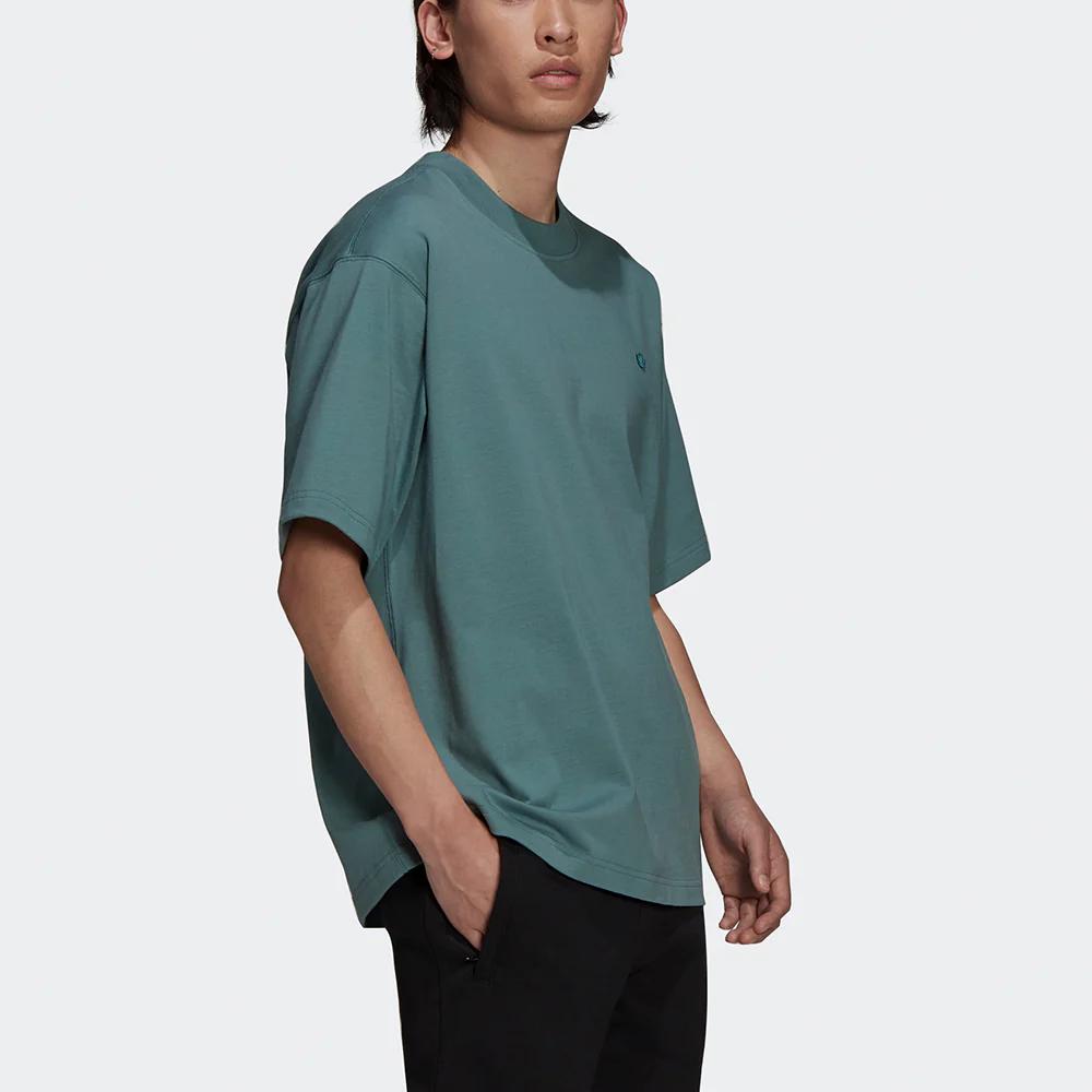 Adidas Originals Adicolor Series Clover Logo Loose Fit Sports Tee Men Tops Green HC8588