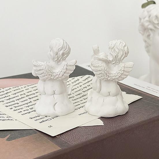 2 шт. Мини-фигурка Купидона Маленькие херувимы из смолы, играющие на музыкальном инструменте