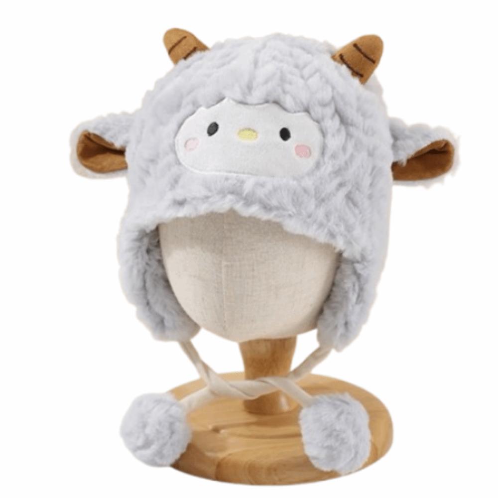 Thickened Cute Sheep Hat Soft Baby Warm Caps Funny Cartoon Beanie Caps Cold Weather Wear