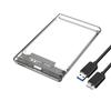 Hard Drive Enclosure 2.5 Inch USB 3.0 SATA Case External Clear HDD SSD