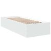 VidaXL Cadre de lit blanc 100x200 cm bois d'ingénierie, meuble de chambre à coucher, sommier, lit à panneaux, lit, lit 3281049