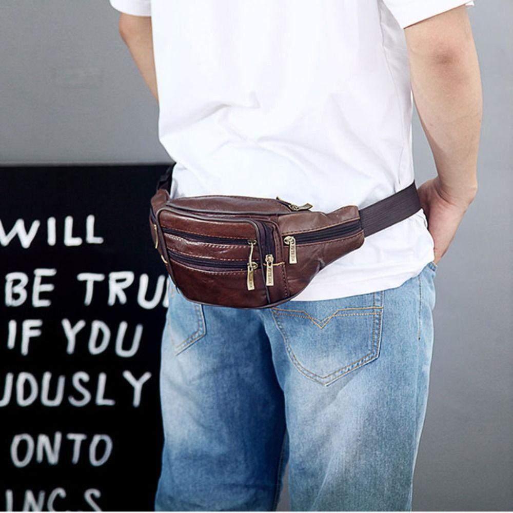 Поясная сумка из натуральной кожи, большая вместимость, сумки-слинг, поясная сумка, нагрудная сумка для рабочих стройплощадок