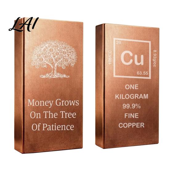 High Purity Copper Bar 1 KG 0.999 Solid Metal Block for Craft