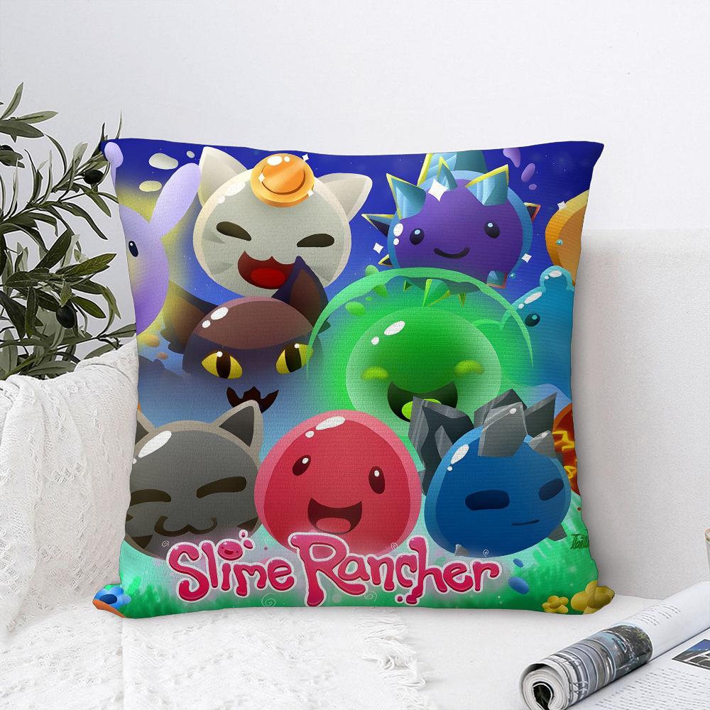 Чехол для подушки игры S-Slime R-Ranchers, Плюшевая ткань, Мягкий чехол для подушки, Двусторонний принт, Чехол для диванной подушки, Чехол для декоративной подушки