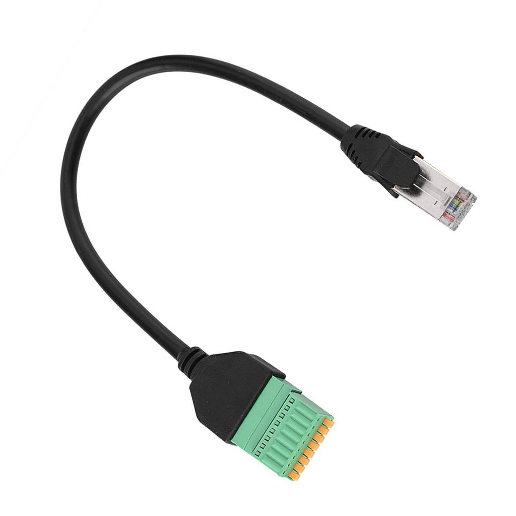 RJ45 Male Jack To 8 Pin Spring Connector Terminal Block Adapter Cable