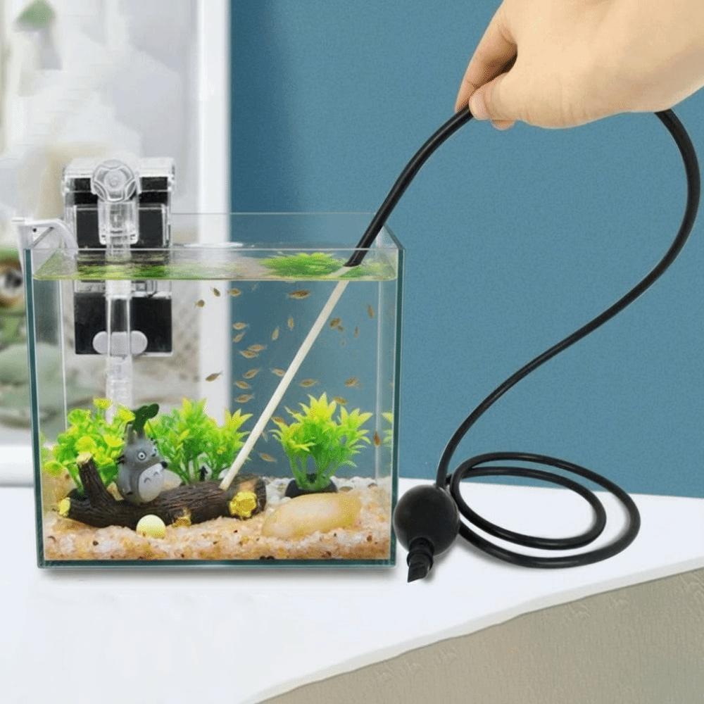Manual Aquarium Siphon Efficient Fish Tank Cleaner Ecosystem Tank