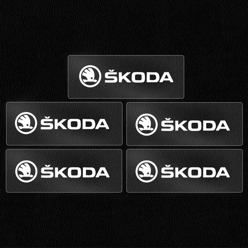 Car Badge Sticker Full Body Wheel Decals Emblem Stickers For Skoda Fabia 1 2 Octavia A7 Superb Rapid Yeti Karoq Vision VRS Kamiq  JT3