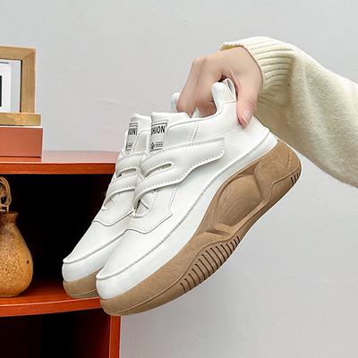 Женская обувь 2024 года, новинка осени и зимы, корейская версия, высокие маленькие белые туфли, универсальные студенческие туфли на платформе, повседневная обувь, прилив K8601-5