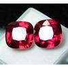 Natural Red Ruby Loose Gemstone 17.00 ct Cushion Shape Pair for Jewelry Making and Gem Collections