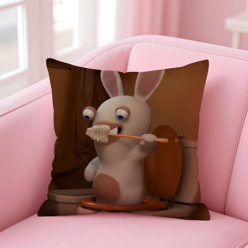 Чехол на подушку R-Rabbids I-Invasion для дома и автомобиля, многоцелевой, двусторонний, мягкий и прочный, для повседневного использования