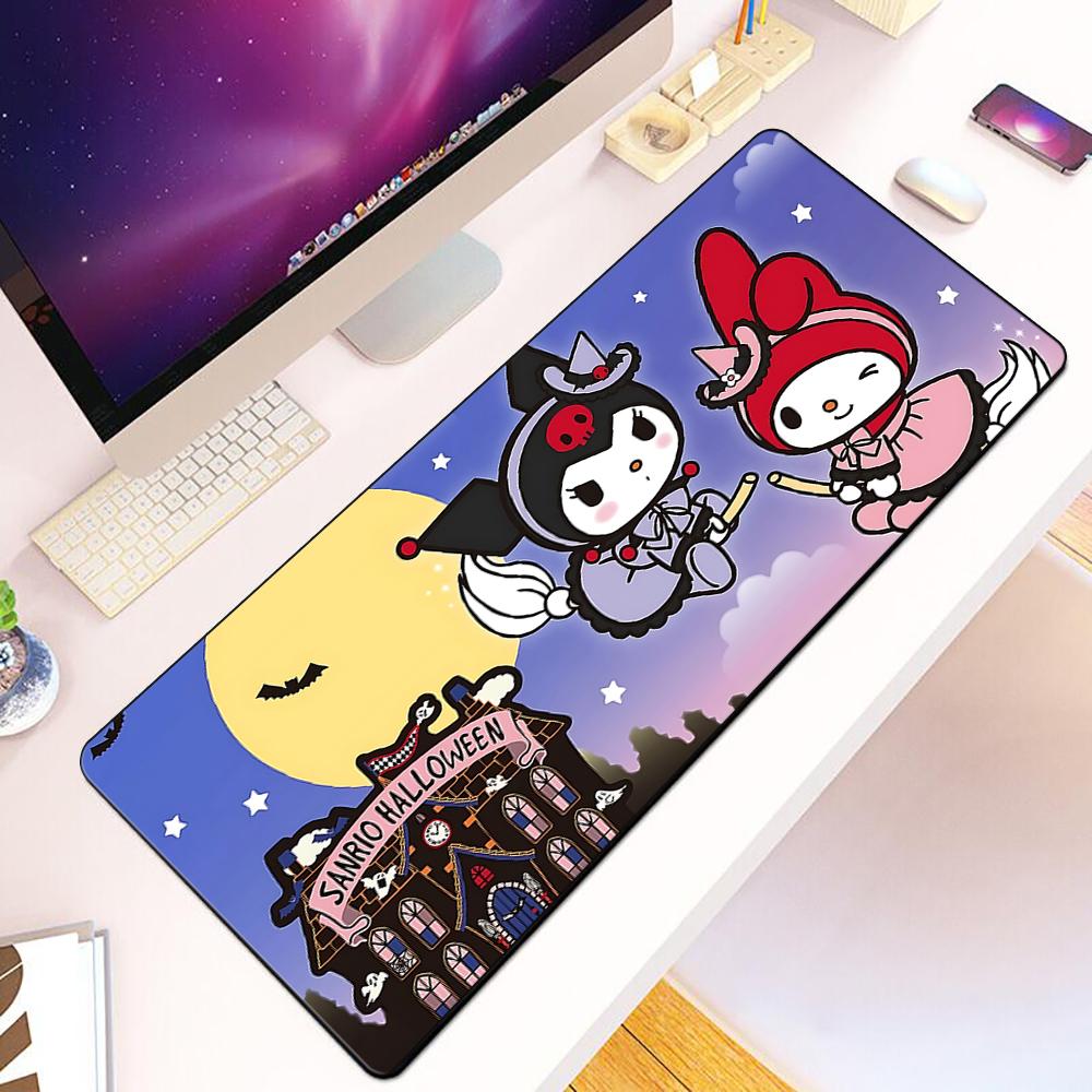 Cute Pink My Melody Kuromi Mousepad HD Printing Computer Gamers Locking Edge Nonslip Mouse Pad XXLxcm Keyboard PC Desk Pad