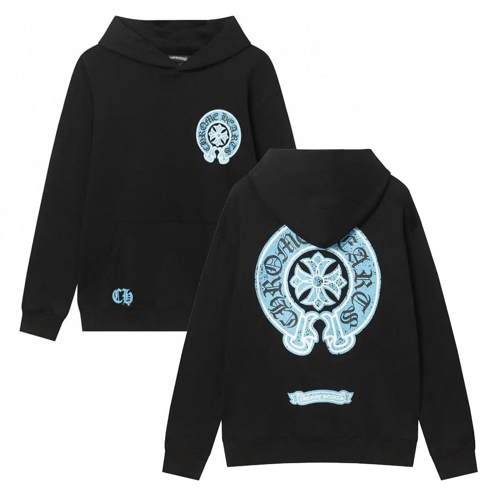 852 CHROME HEARTS Осень-Зима 2026 Новая Классическая толстовка с капюшоном большого размера с логотипом, Подходит для ношения парами