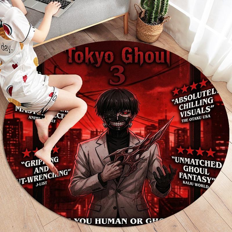 Ковер Tokyo Ghoul Круглый Ковер Ковер Для Гостиной Спальни Дивана Игровой Комнаты Декор Нескользящий Коврик Для Пола