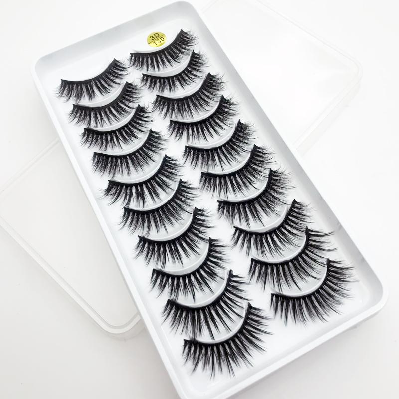 Натуральные 3D норковые ресницы, 5/10 пар ресниц, эффектные накладные ресницы, искусственные ресницы для макияжа, оптовая продажа, наращивание ресниц