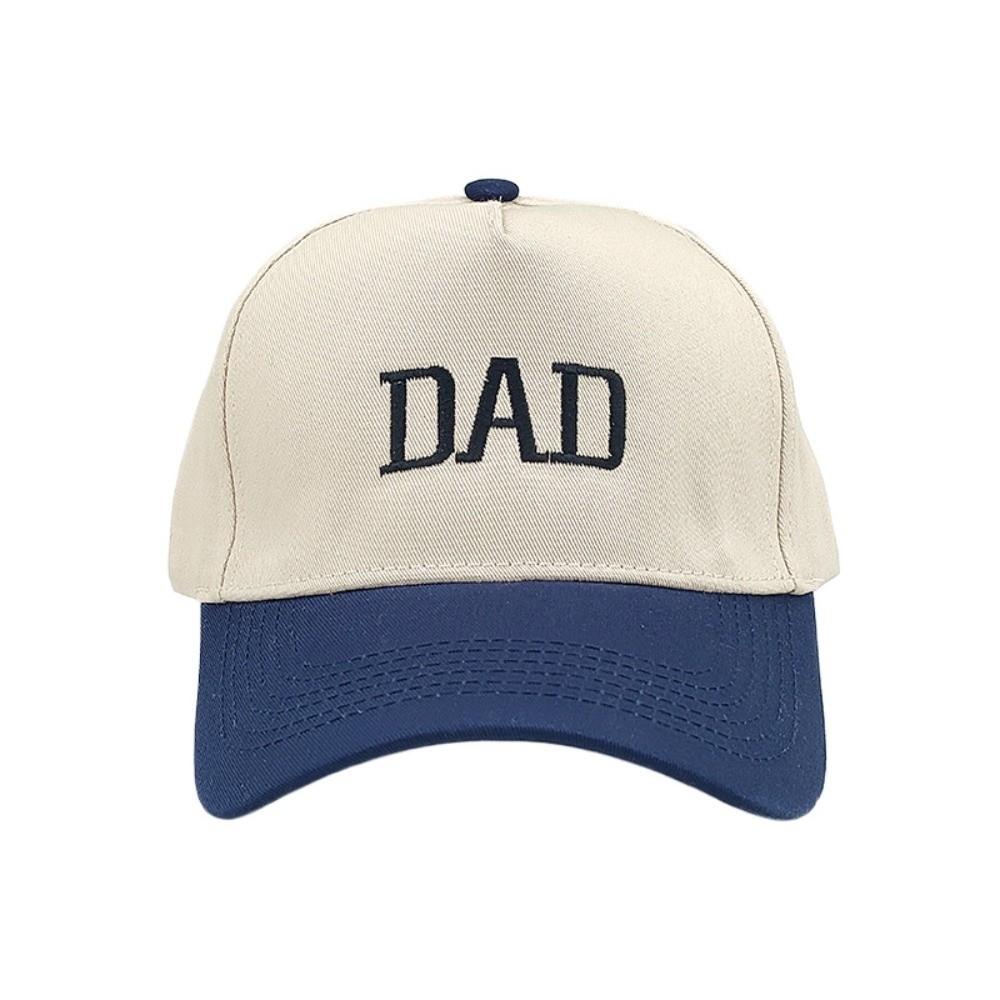 2pcs/set Letter Embroidered Mom Dad Baseball Cap Two-Tone Couple Cap Baseball Hats For Man Women