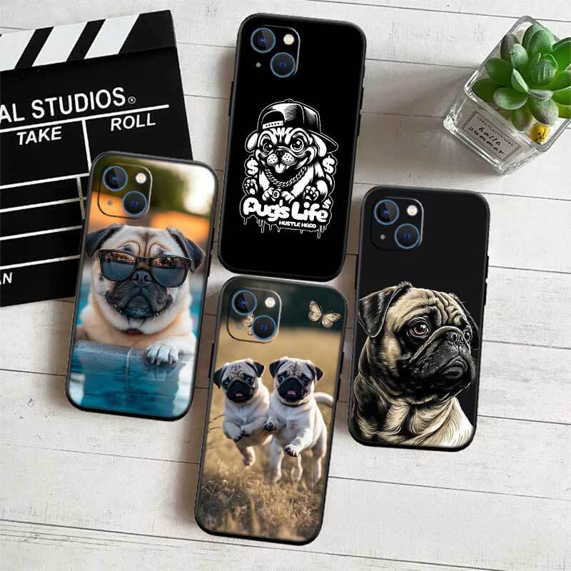 Cute Pug Dog Case for Samsung M55 M35 M15 A02 A05S A05 A06 A15 A12 A13 A10 A16 A20 A22 A24 A25 A30 A31 A32 A33 A35 A42 A50